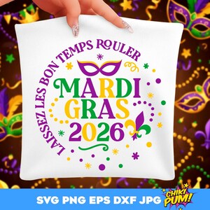 Mardi Gras 2026 SVG, Mardi Gras SVG, Laissez les bons, Mardi gras shirt SVG, Mardi gras cut files, Glitter Mardi Gras