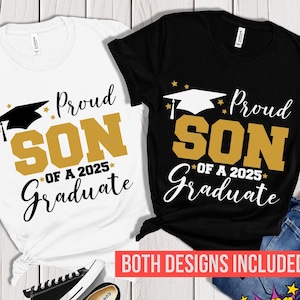 Hijo orgulloso de un graduado de 2025 SVG, camiseta de hijo de graduación 2025 png, archivos de corte svg de hijo orgulloso, sublimación dtf de hijo graduado PNG