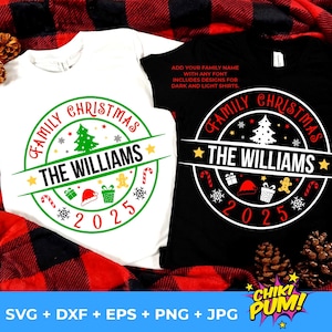 2025 Family Christmas SVG PNG Bundle: Matching Shirt Design (Digital Download)
