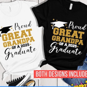 Orgulloso bisabuelo de un graduado de 2025 SVG, Graduación 2025 png, Clase de 2025, Bisabuelo graduado 2025, archivos de corte SVG de camiseta, PNG dtf