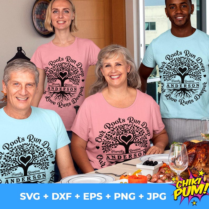 Family Reunion Tree SVG PNG: Roots Run Deep Design (digital Download ...