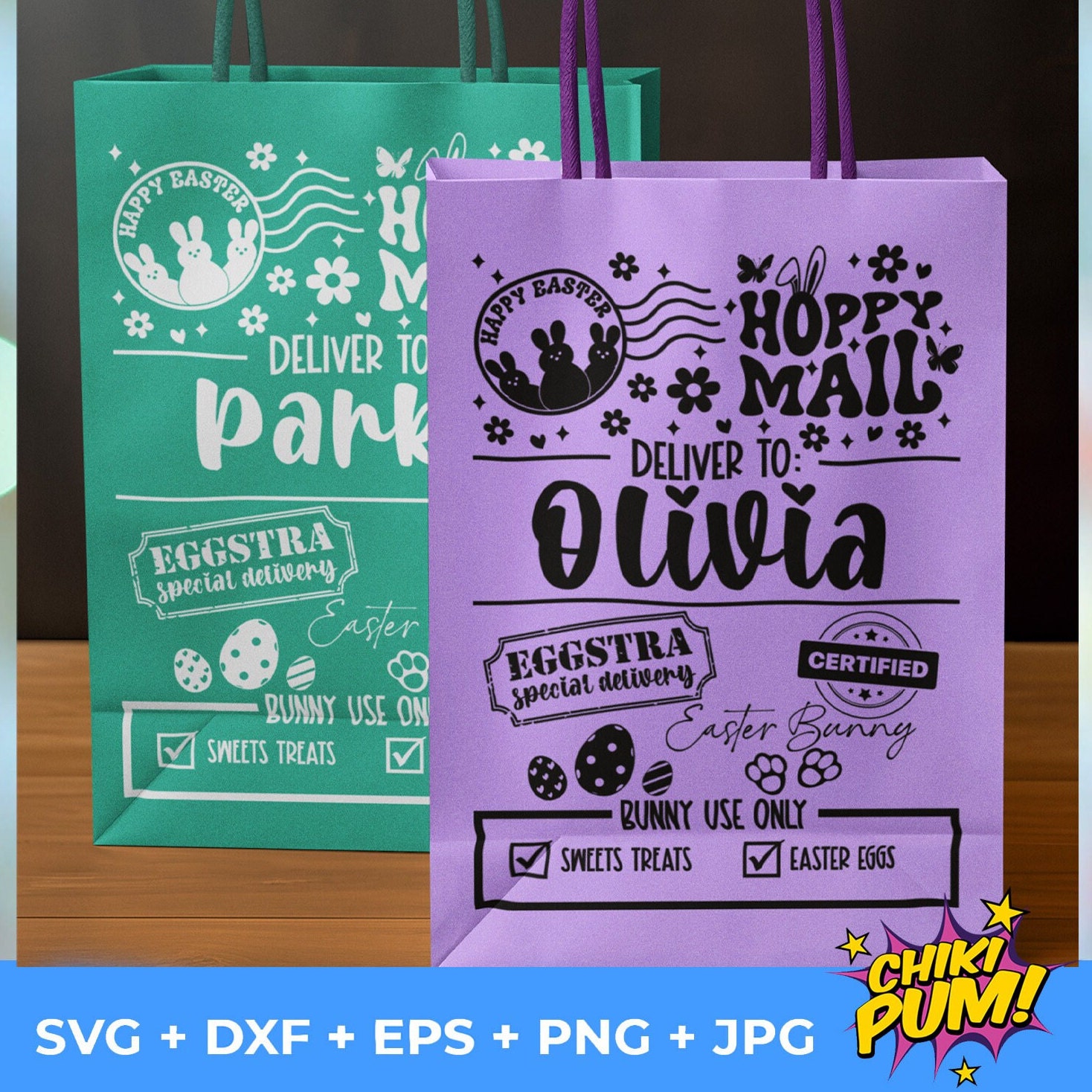 Easter Bunny Sack Bag SVG PNG: Special Delivery Cut File (digital ...