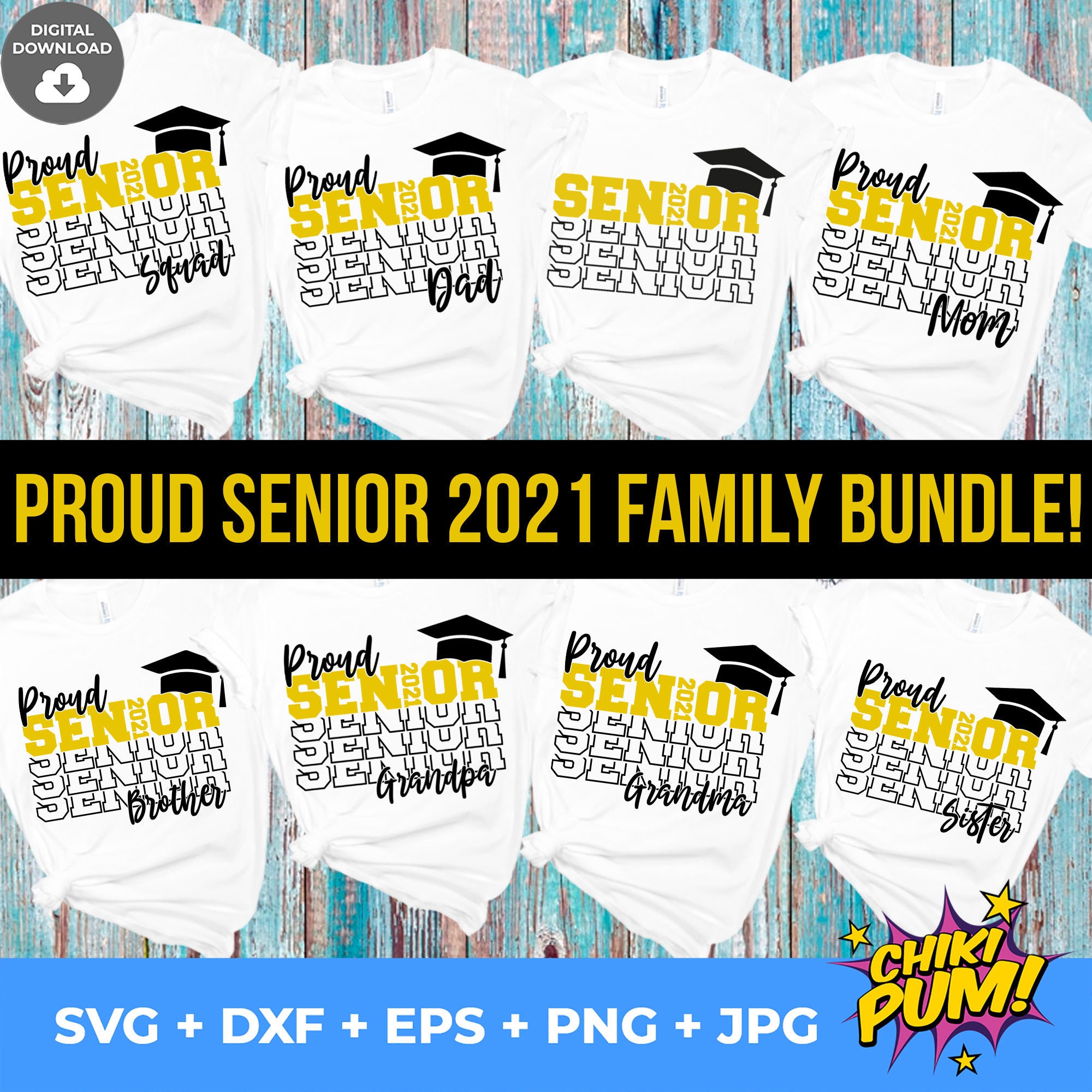 Download Proud Senior Family Bundle 2021 SVG Graduation SVG Class of | Etsy