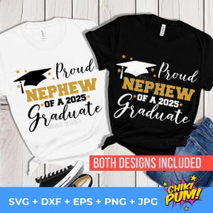 Fier neveu d'un diplômé de 2025 PNG, l'obtention du diplôme 2025 SVG, Senior 2025, fichiers svg fier neveu, sublimation PNG