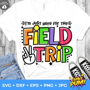SVG PNG para excursión escolar: Diseño moderno para camisetas escolares, 300 ppp, listo para imprimir mediante planchado/sublimación/DTF (descarga digital).