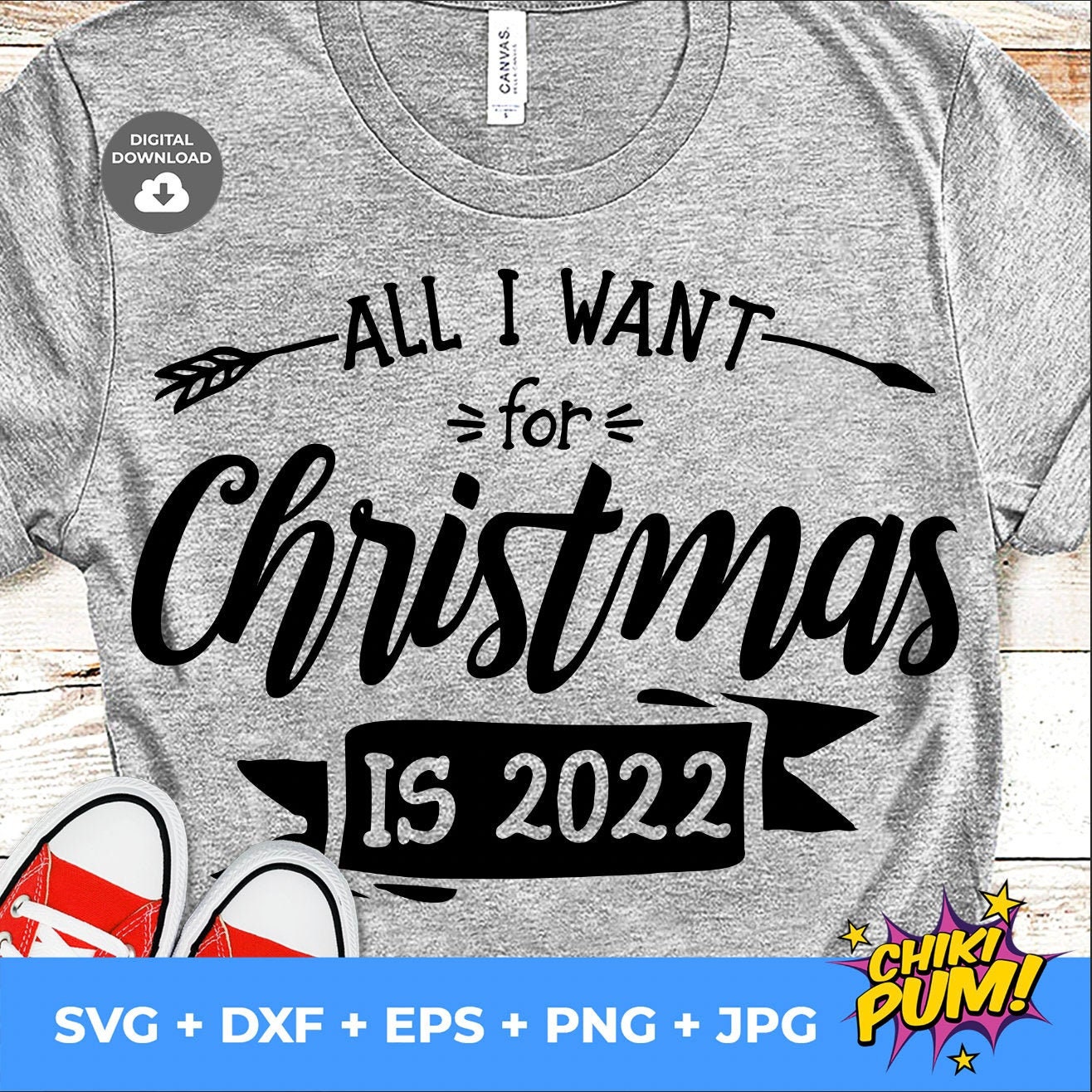 All I Want for Christmas is 2022 svg Funny Christmas 2022  Etsy