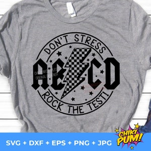 Rock The Test SVG PNG: Lärarskjortadesign (digital nedladdning) bild 2