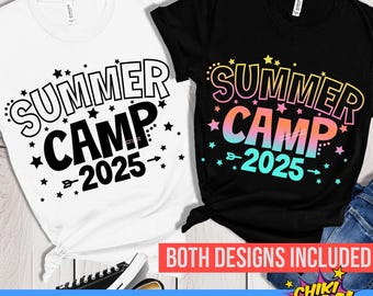Summer Camp 2025 SVG PNG: T-Shirt Cut Files (Digital Download)