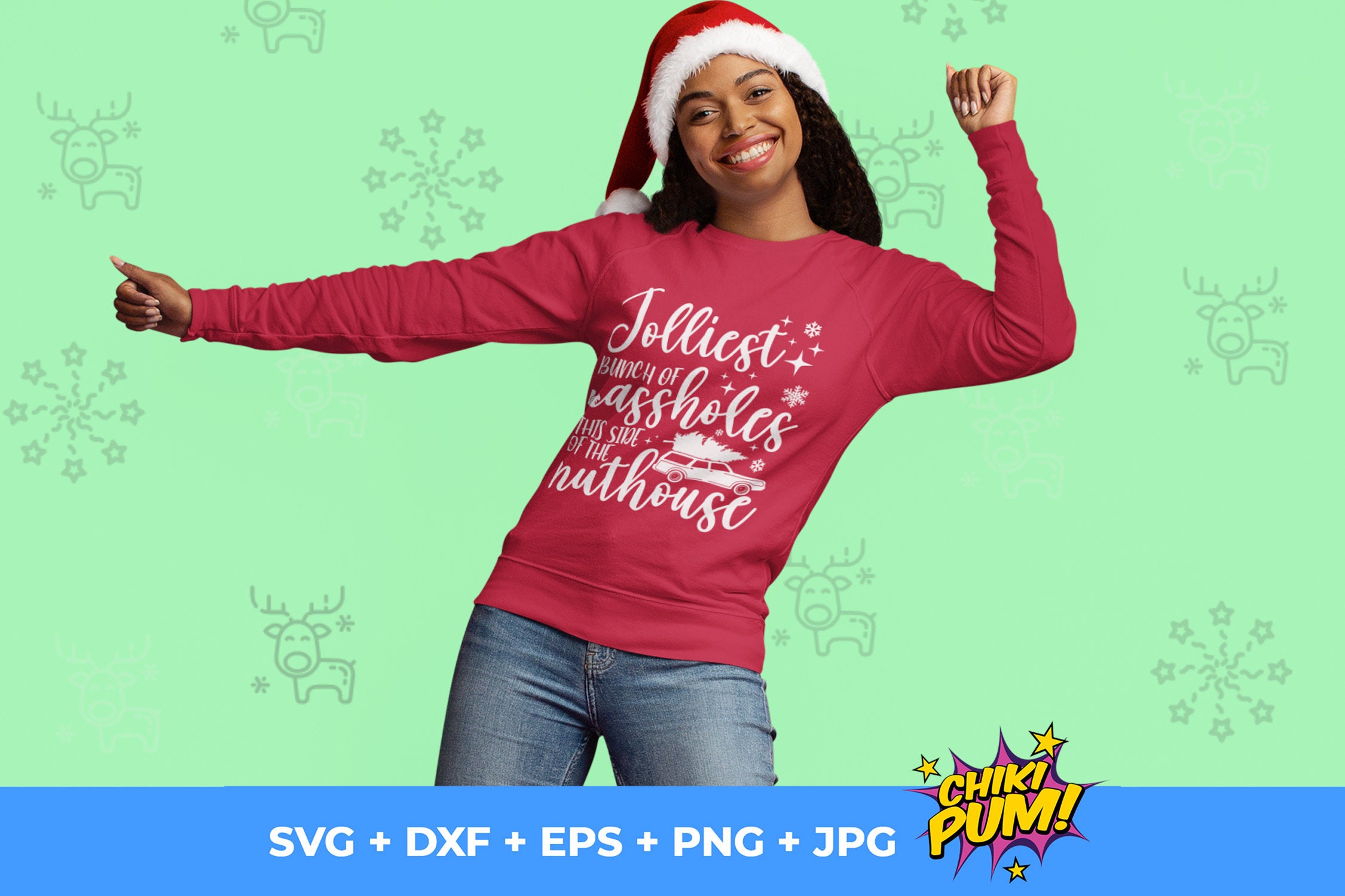 Jolliest Bunch Christmas Movie Quote SVG PNG: Funny Xmas Cut Files ...