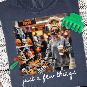 Just a Few Things Png, Retro Doll Face Meme Sublimation Design, Trendy Halloween Shirt Design, Funny Fall Png (Digital Download)
