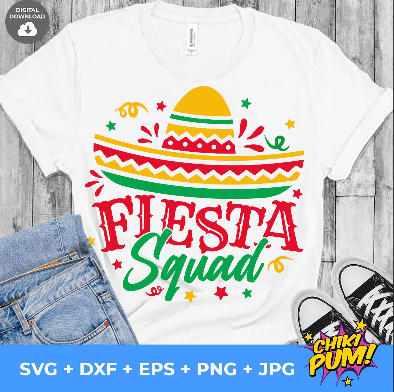 Fiesta Squad Svg Cinco De Mayo SVG Fiesta Shirt Cut Files - Etsy