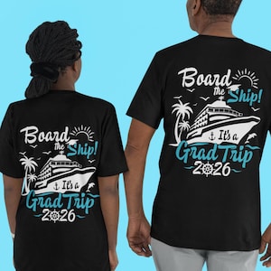 It's a Graduation Trip 2026 | It's My Graduation Trip Cruise 2026 SVG PNG: B&W T-Shirt Cruise Designs ready for Sublimation/Dtf