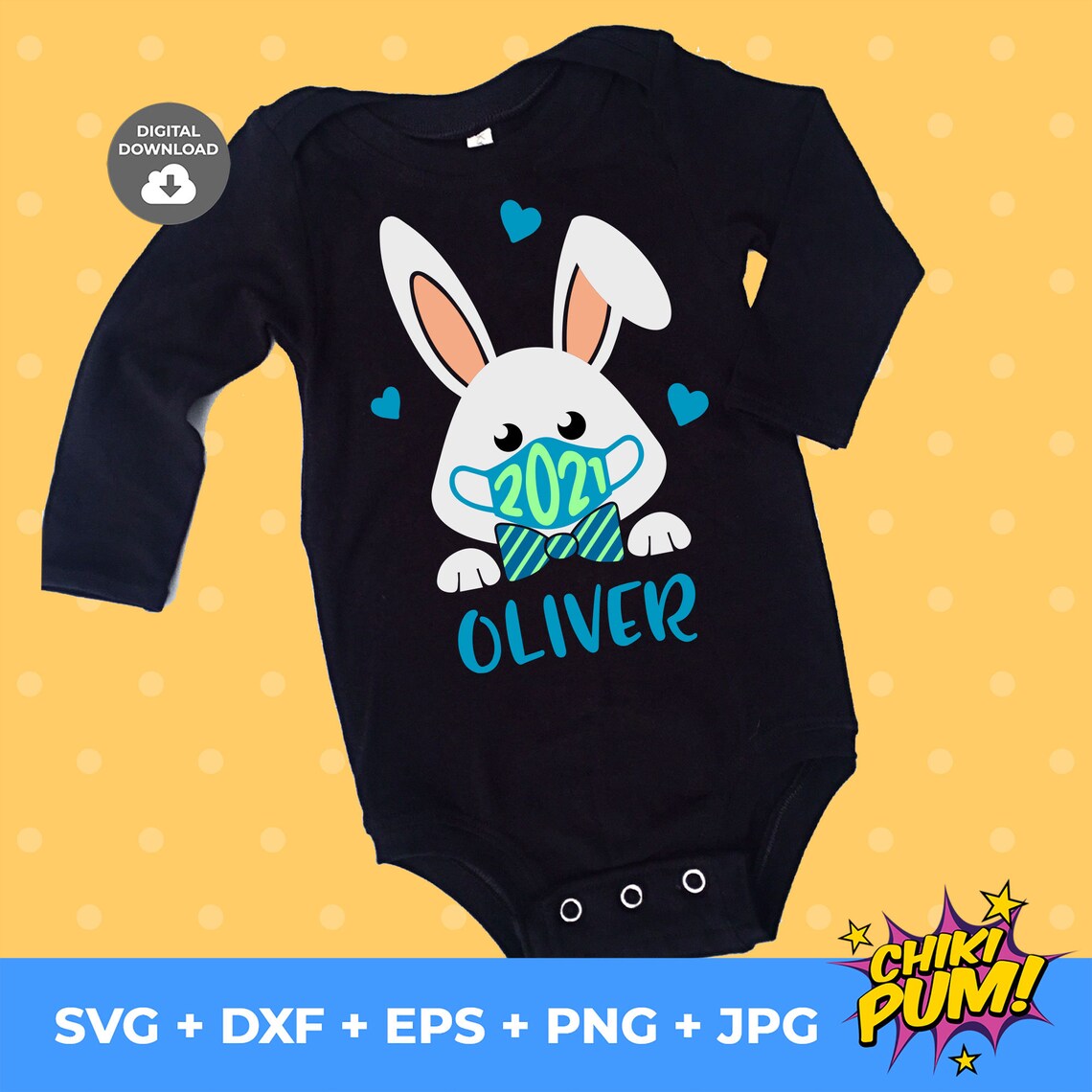 Easter boy Svg Bunny masked Svg Baby boy Easter Svg Cute Etsy