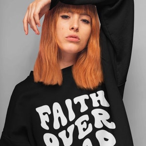 Faith Over Fear Svg Png, Christian Hoodies Design, Bible Verse Svg, Isahiah 41:13 Svg, Aesthetic Christian Svg, Trendy Oversized Design SVG