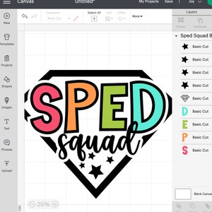 SPED Squad Svg, Sped Teacher Svg, Special Education Svg, Sped Team Shirt Svg, Sped Crew svg cut files for Cricut, png for sublimation & dtf