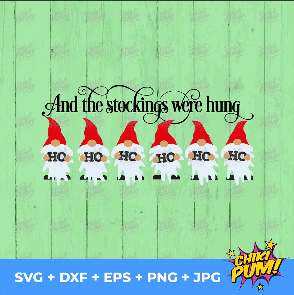 And the Stockings Were Hung Svg Dxf Png Jpg Stocking - Etsy