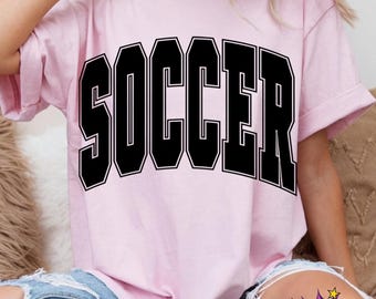 Varsity Soccer SVG PNG: Game Day Silhouette Shirt Design Cut Files (Digital Download)