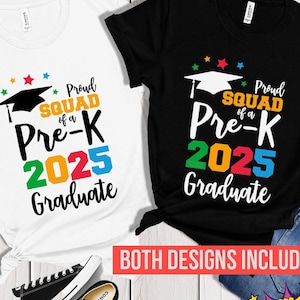 Pre-K 2025 Graduate SVG PNG: Proud Squad Cut Files (Digital Download)