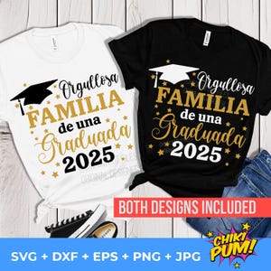 Formatura Espanhola Classe de 2025 svg, Orgullosa Familia svg, Graduada Shirt Designs, Família Orgulhosa, cricut, silhueta, Png, Dxf, Jpg, Eps