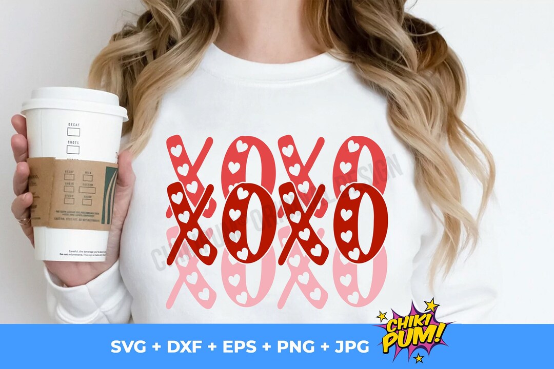XOXO SVG Valentines Day SVG Love Digital Download for - Etsy