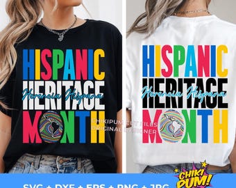 Hispanic Heritage Month SVG PNG: Proud Hispanic T-shirt Design cut files (Digital Download)