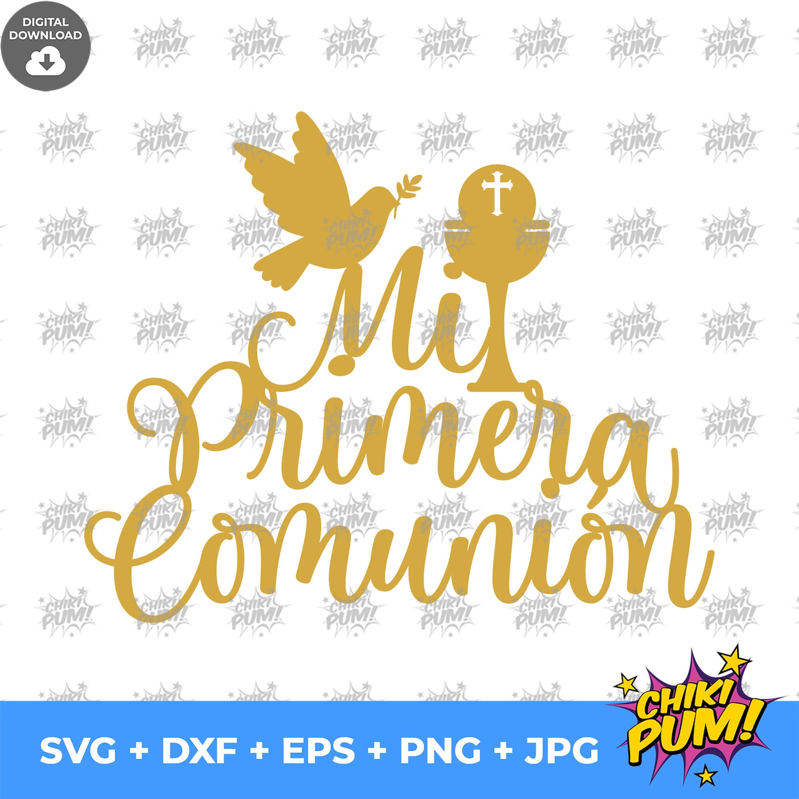 Mi Primera Comunión SVG, 1ra Comunión SVG, Cake Topper svg, dxf, png