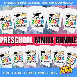 Graduación preescolar 2025 SVG, Orgulloso paquete familiar preescolar 2025 Svg Png, Graduado preescolar 2025 SVG, Graduación preescolar 2025 Svg Png