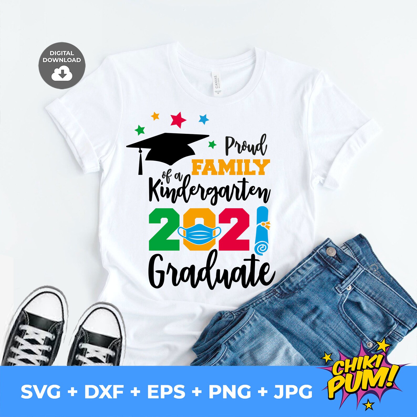 Download Proud Family of a Kindergarten 2021 Graduate SVG Kinder | Etsy