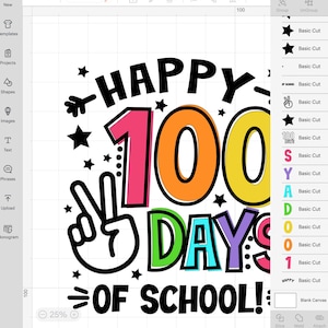 Happy 100 days of School SVG, 100 days of School Svg, 100th day of School Teacher Shirt, Png, Svg Files for Cricut, Sublimation PNG 300 dpi
