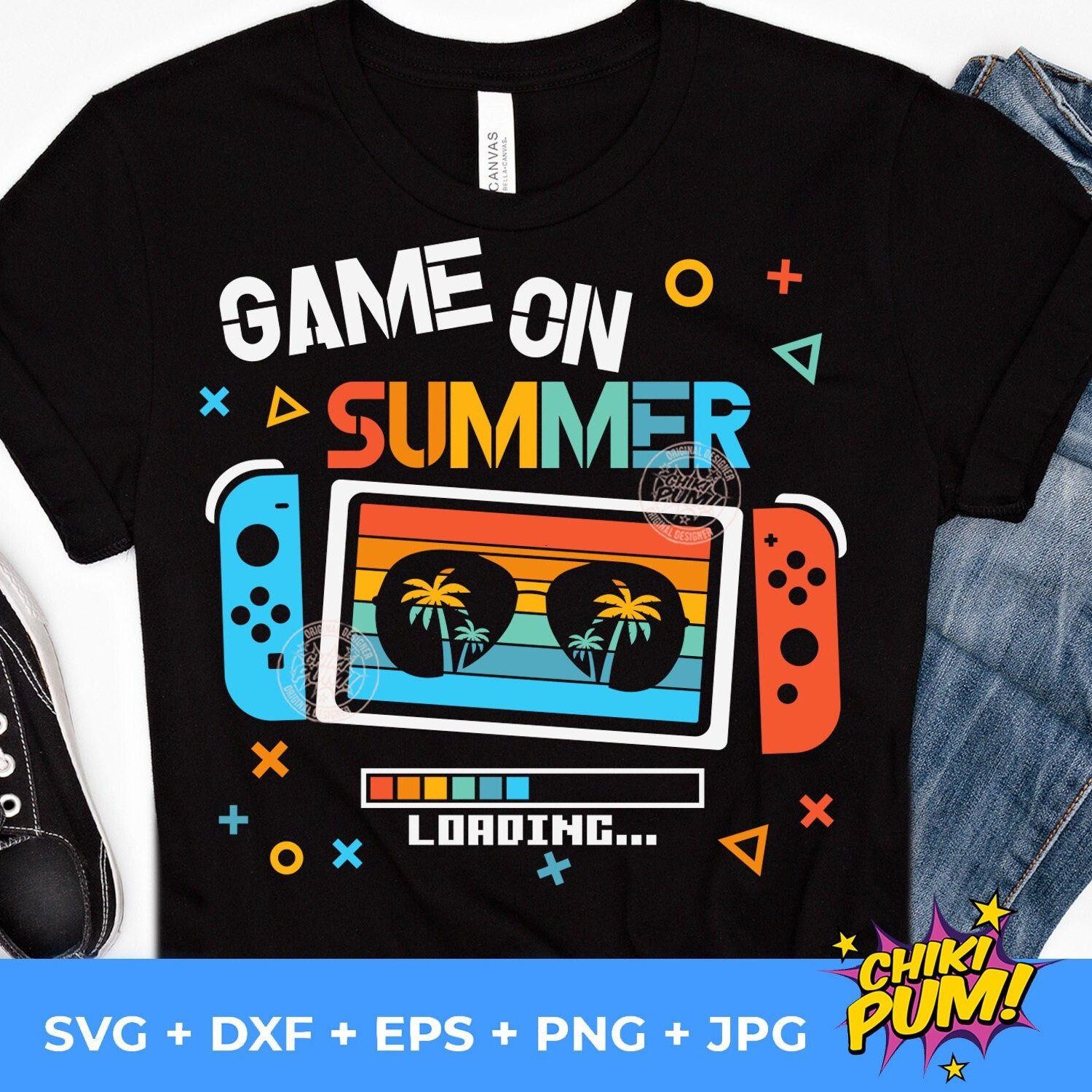 Game On Summer SVG PNG: Video Game Shirt Design (Digital Download)