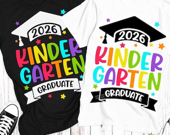 Kindergarten Graduate 2026 SVG PNG: T-Shirt Design (Digital Download)