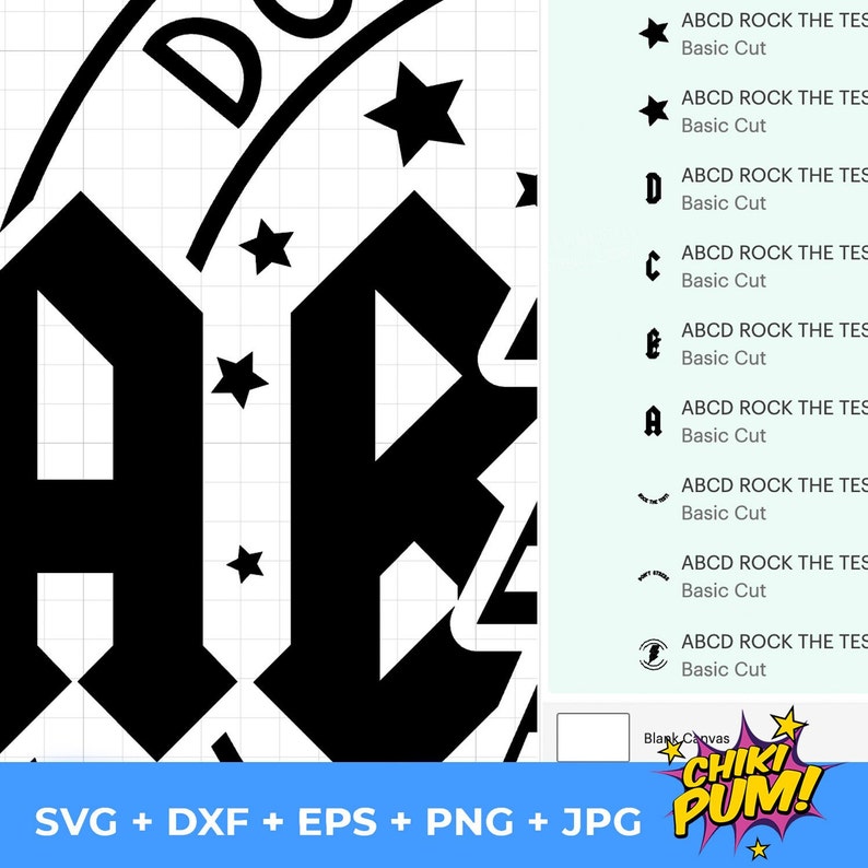 Rock The Test SVG PNG: Lärarskjortadesign (digital nedladdning) bild 8