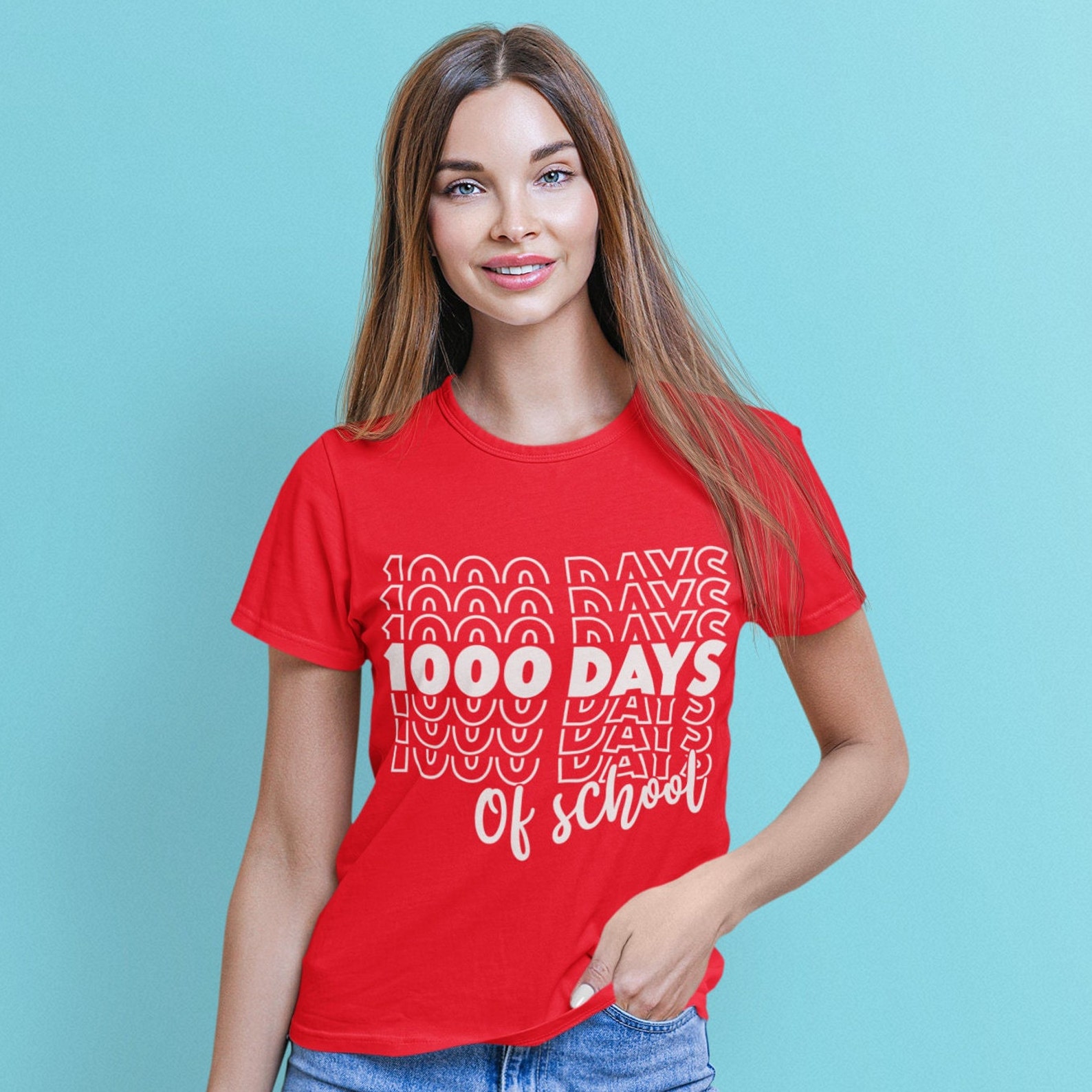 1000 Days of School 1000th Day of School 5th Grade Teacher Etsy
