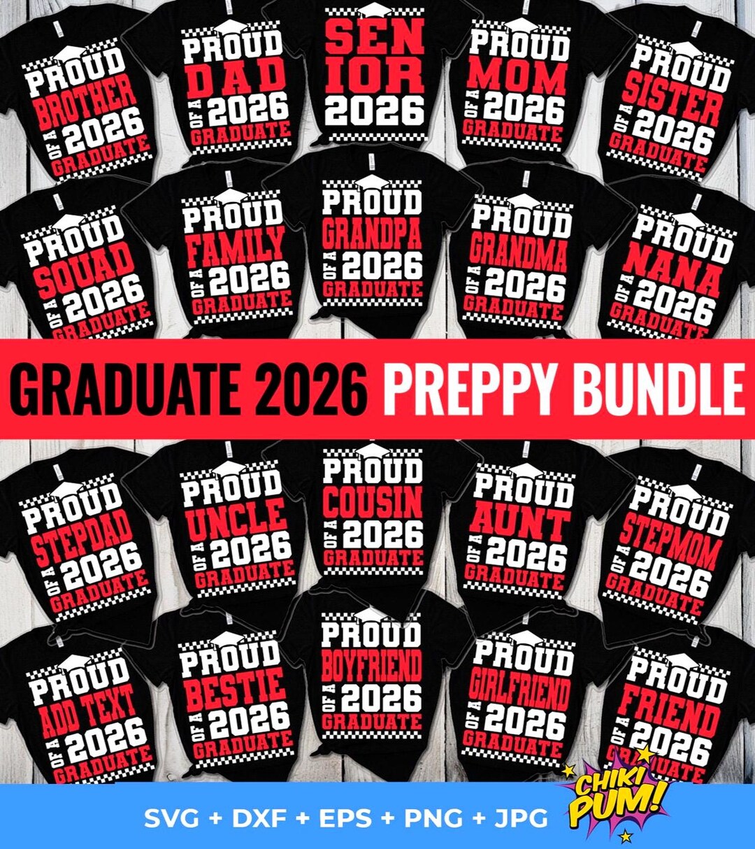 Proud Graduate Family 2026 SVG Bundle (digital Download) - Etsy