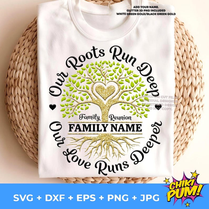 Family Reunion svg png, Roots Run Deep svg, Our Love Runs Deeper svg, Reunion, Glitter tree of life Png,  Family reunion 2026 shirt