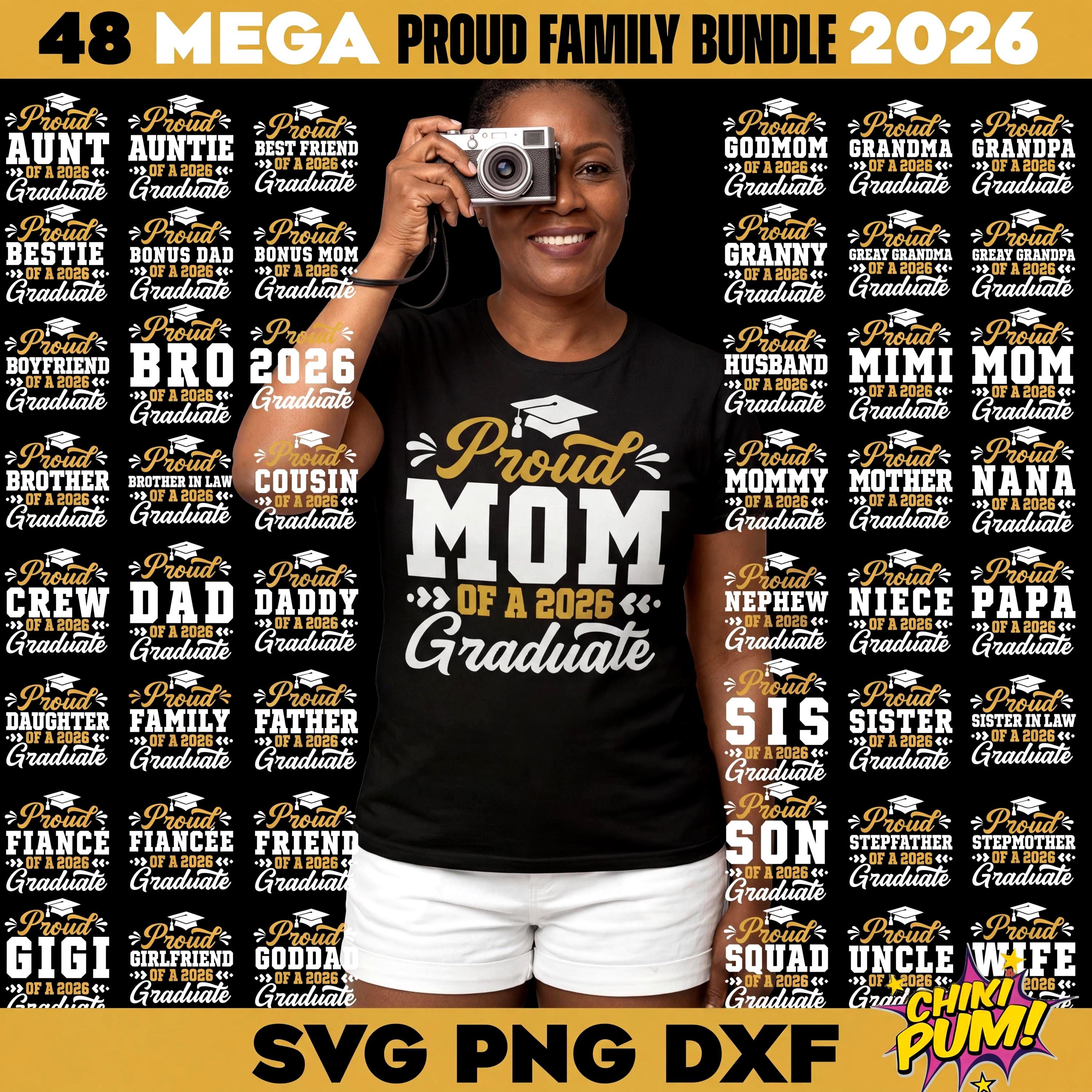 Proud Graduate Family Bundle 2026 SVG PNG (digital Download) 48 ...