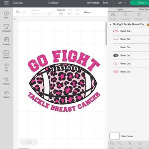 Tackle Breast Cancer Football Leopard Print SVG PNG (Digital Download)