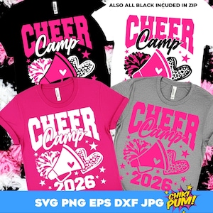 Cheer Camp 2026 SVG PNG: Leopard Megaphone Design (Digital Download)