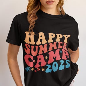 Happy Summer Camp 2025 svg, Retro Summer Camp svg, wavy, Summer Camp PNG, Summer Camp Cut Files