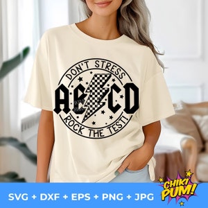Rock The Test SVG PNG: Lärarskjortadesign (digital nedladdning) bild 4