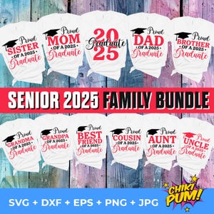 Fier d'un diplôme 2025 svg, senior 2025, lot de svg de fin d'études, promotion 2025 svg, svg famille de remise des diplômes, dxf, eps png, diplômé rouge