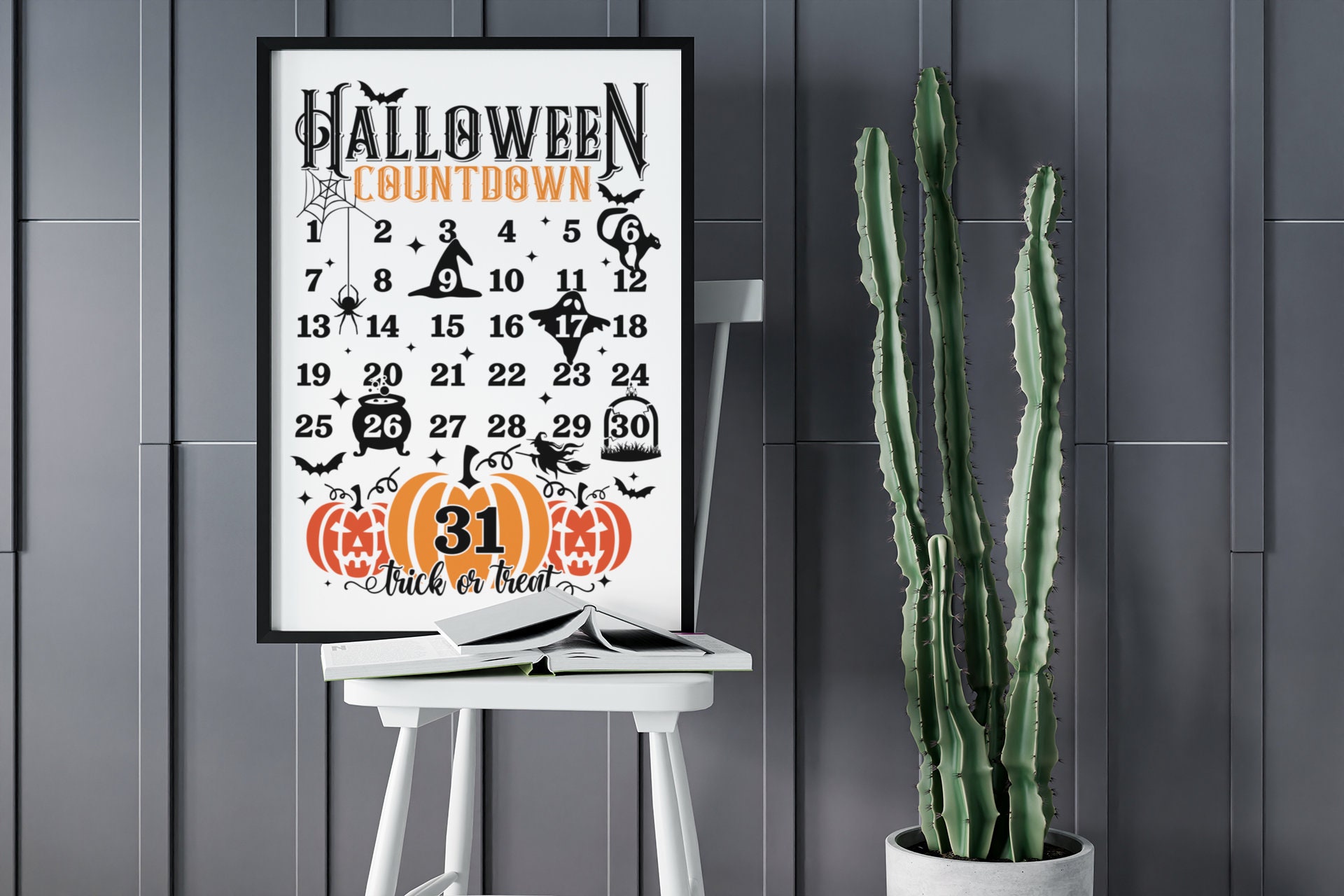 Halloween Countdown Sign Svg Halloween Sign SVG Halloween Etsy