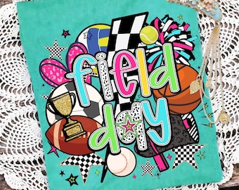 Preppy Field Day PNG: Sublimation Design (Digital Download)