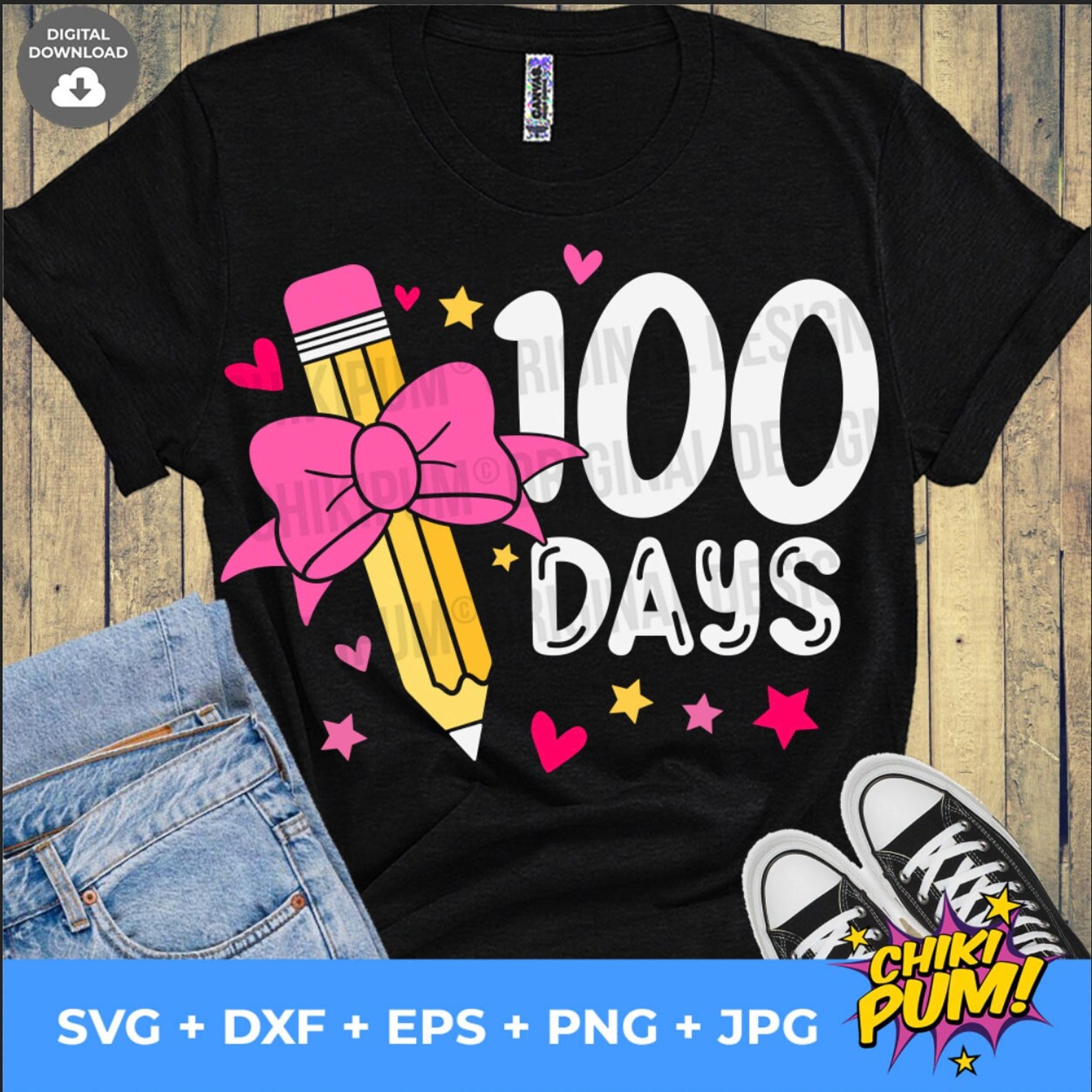 100 Days of School Svg 100th Day Svg Girls Svg Dxf Eps Png - Etsy