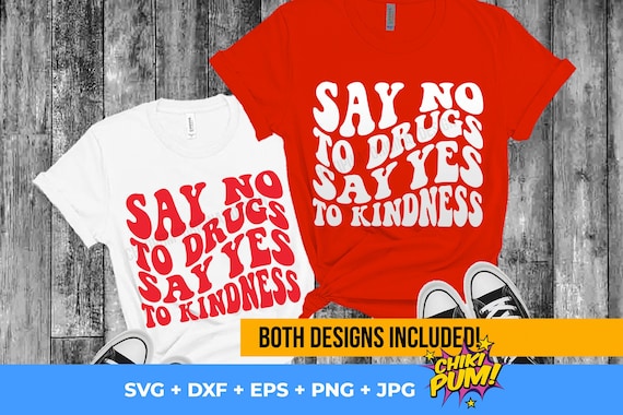 Red Ribbon Week SVG PNG: Say No to Drugs, Yes to Kindness (Digital Download)