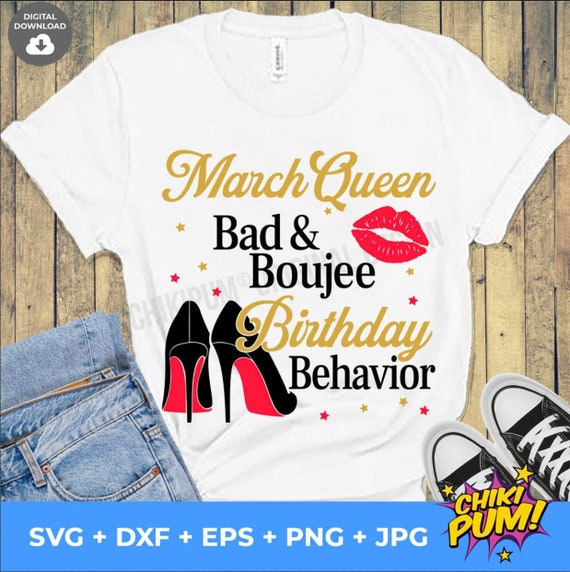 Aries Queen Bad & Boujee Birthday Behavior High Heel Tshirt Aries Queen Bad & Boujee Birthday Behavior High Heel Tshirt