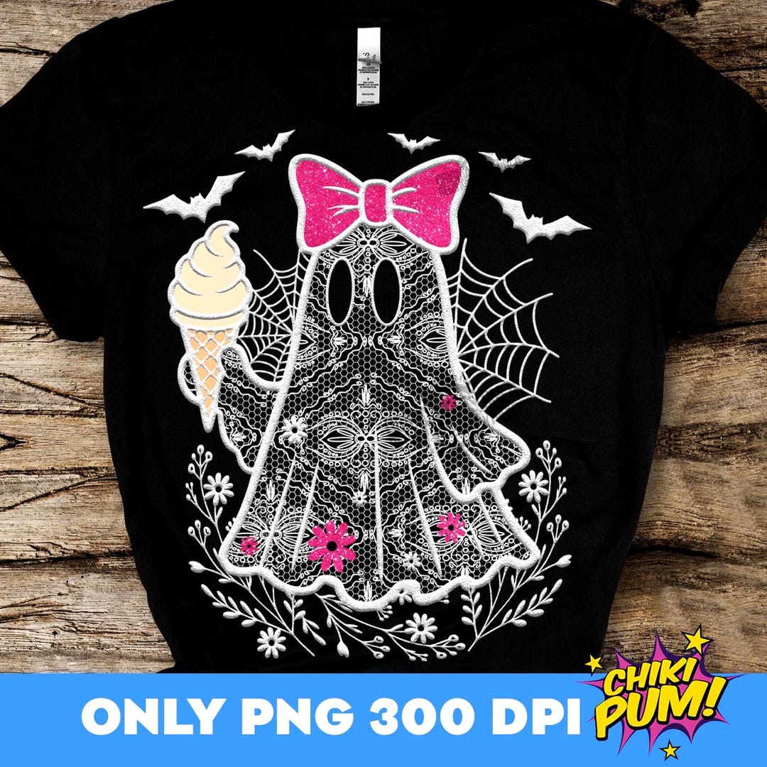 Cute Lace Ghost Png, Boo Ghost Shirt Png, Halloween Boo Lace Bow Png ...