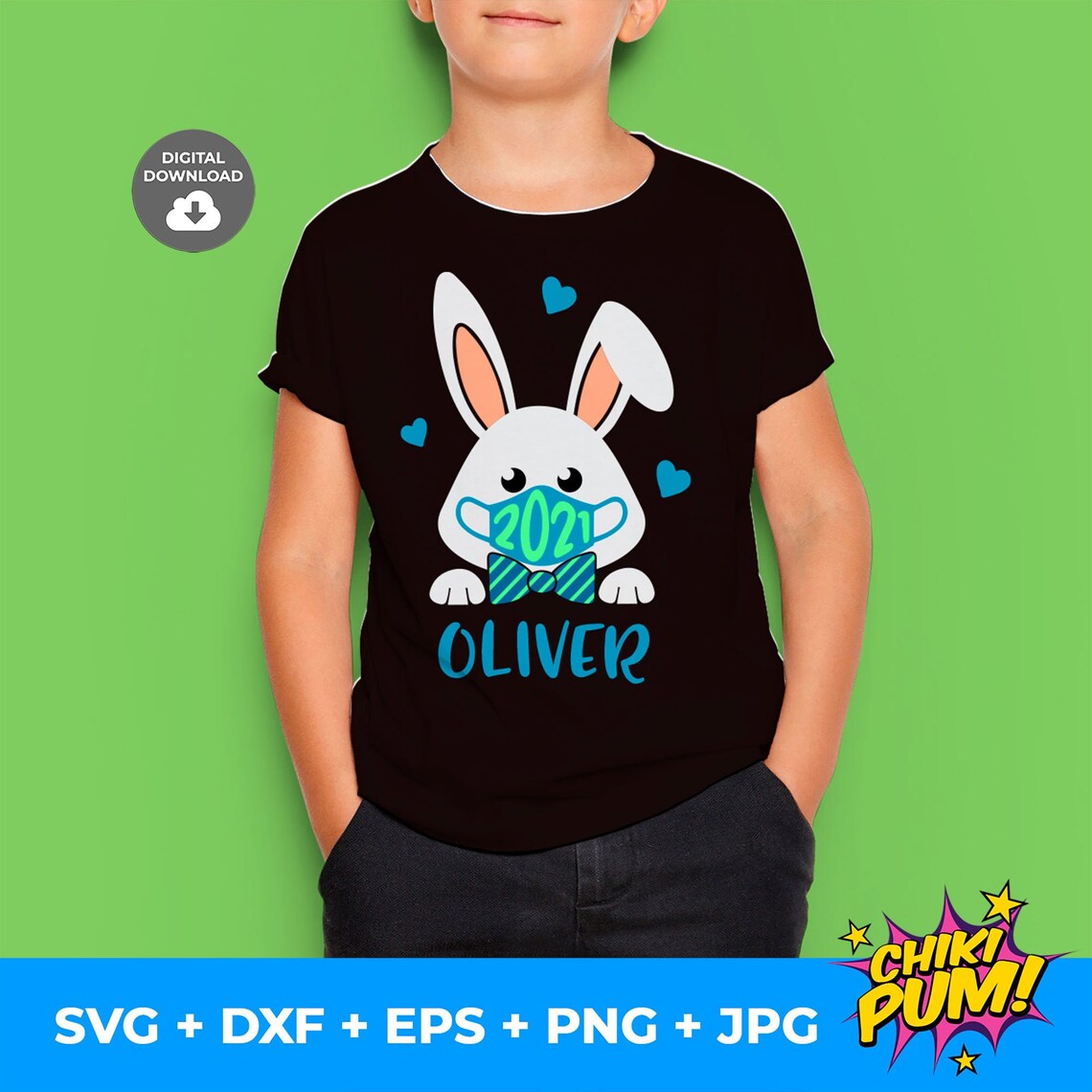 Easter boy Svg Bunny masked Svg Baby boy Easter Svg Cute Etsy