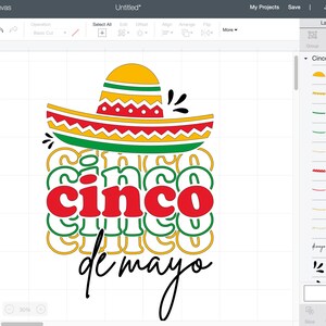 Peut inclure: Un design num&eacute;rique avec un sombrero et le texte "Cinco de Mayo". Le design utilise les couleurs rouge, vert, jaune et noir. Le texte est stylis&eacute; avec une police ludique, parfait pour les cr&eacute;ations et c&eacute;l&eacute;brations festives.