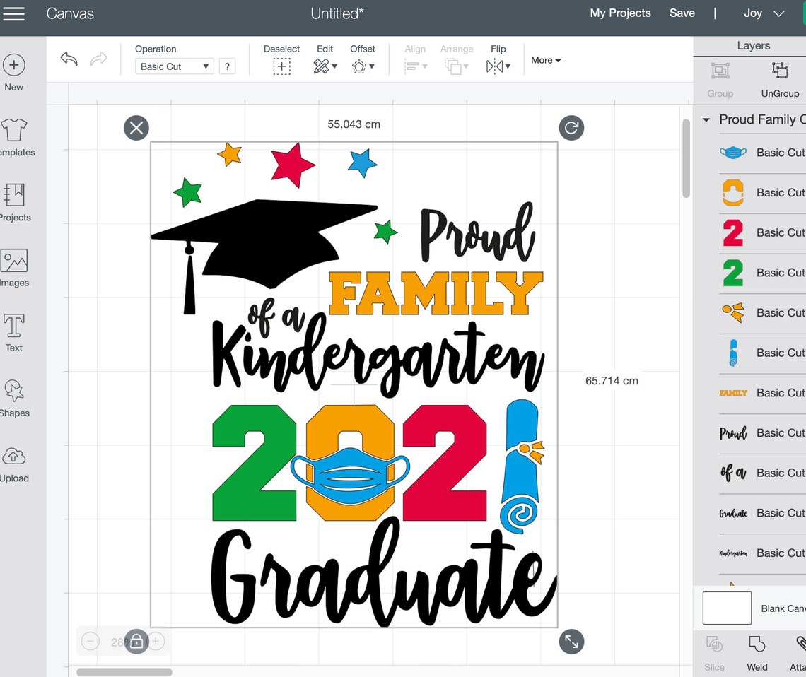 Download Proud Family of a Kindergarten 2021 Graduate SVG Kinder | Etsy
